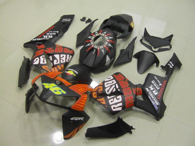Best 2005-2006 Matte Black Rossi Honda CBR600RR Motorbike Fairing Best 2005-2006 Matte Black Rossi Honda CBR600RR Motorbike Fairing