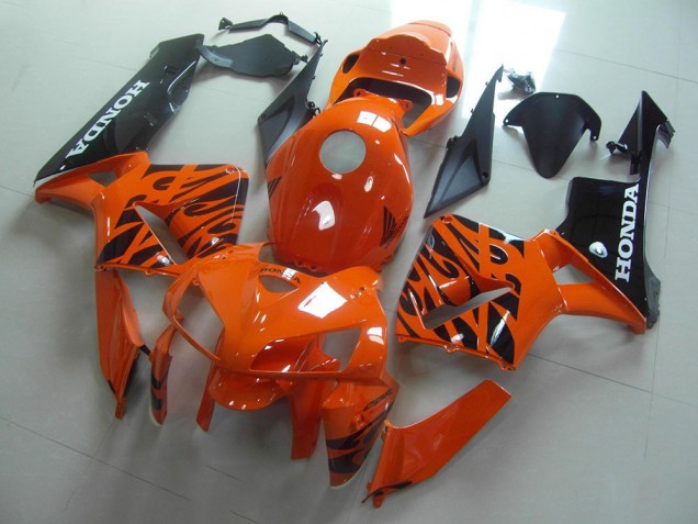 Best 2005-2006 Orange Black Flame Honda CBR600RR Replacement Motorcycle Fairings Best 2005-2006 Orange Black Flame Honda CBR600RR Replacement Motorcycle Fairings
