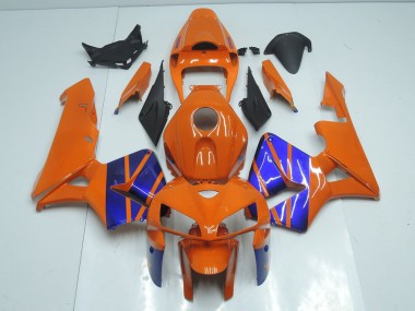 Best 2005-2006 Orange Blue Honda CBR600RR Motorcycle Fairings Kit