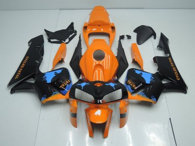 Best 2005-2006 Orange Black Honda CBR600RR Motorcycle Fairings