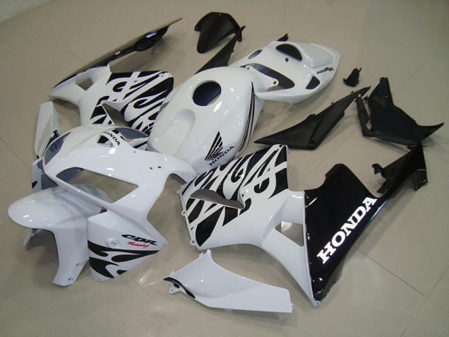 Best 2005-2006 White Black Honda CBR600RR Motor Fairings Best 2005-2006 White Black Honda CBR600RR Motor Fairings