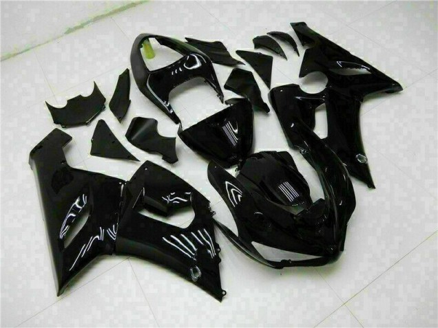 Best 2005-2006 Glossy Black Kawasaki ZX6R Motor Fairings