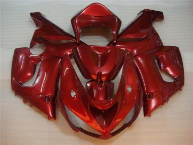 Best 2005-2006 Red Kawasaki ZX6R Bike Fairing