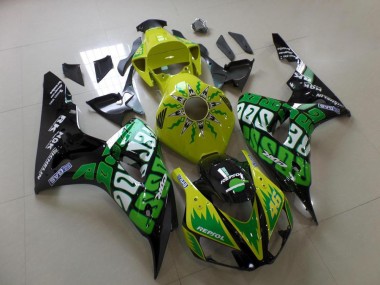 Best 2006-2007 Green Yellow Rossi Honda CBR1000RR Replacement Motorcycle Fairings