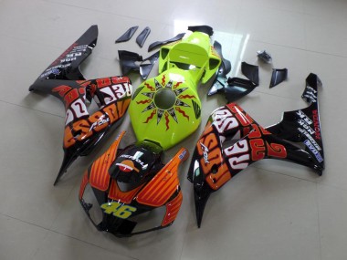 Best 2006-2007 Rossi Fluro Green Honda CBR1000RR Motorcyle Fairings