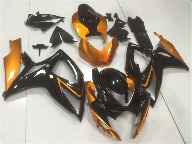 Best 2006-2007 Black Orange Suzuki GSXR 600/750 Motor Fairings