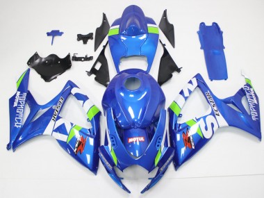 Best 2006-2007 Blue White Suzuki GSXR 600/750 Motorcycle Fairings