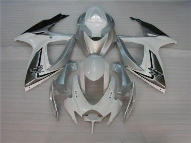 Best 2006-2007 White Silver Suzuki GSXR 600/750 Motorcycle Fairing