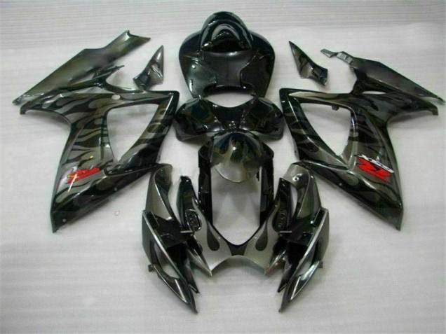 Best 2006-2007 Black Suzuki GSXR 600/750 Bike Fairing