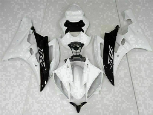 Best 2006-2007 White Black Yamaha YZF R6 Bike Fairings Best 2006-2007 White Black Yamaha YZF R6 Bike Fairings