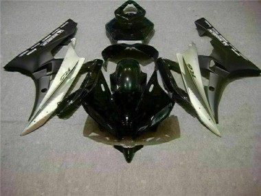 Best 2006-2007 Silver Black Yamaha YZF R6 Motor Fairings