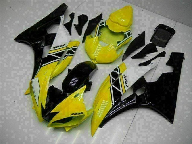 Best 2006-2007 Yellow Black Yamaha YZF R6 Motorcycle Fairing Kit