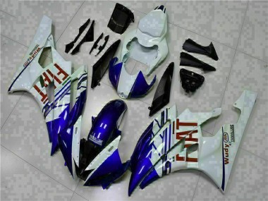 Best 2006-2007 White Blue Yamaha YZF R6 Bike Fairings & Bodywork