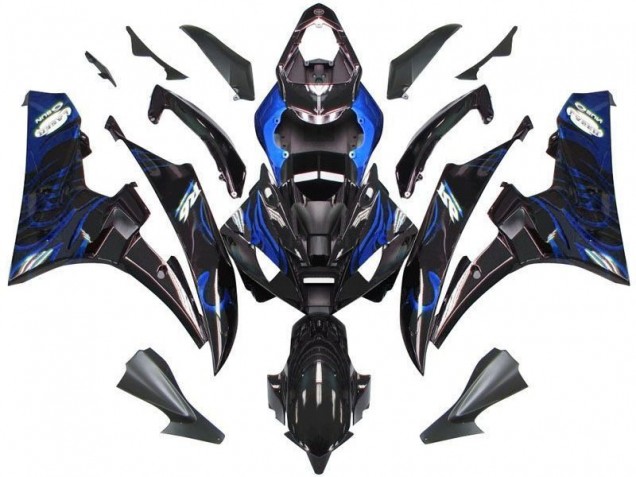 Best 2006-2007 Black Blue Flame Yamaha YZF R6 Motor Bike Fairings Best 2006-2007 Black Blue Flame Yamaha YZF R6 Motor Bike Fairings