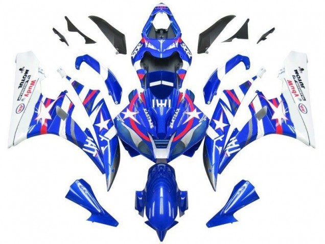 Best 2006-2007 Blue Star Fiat Yamaha YZF R6 Replacement Motorcycle Fairings