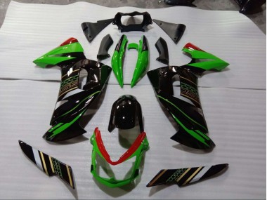Best 2006-2008 Green Black Kawasaki EX650 Bike Fairings
