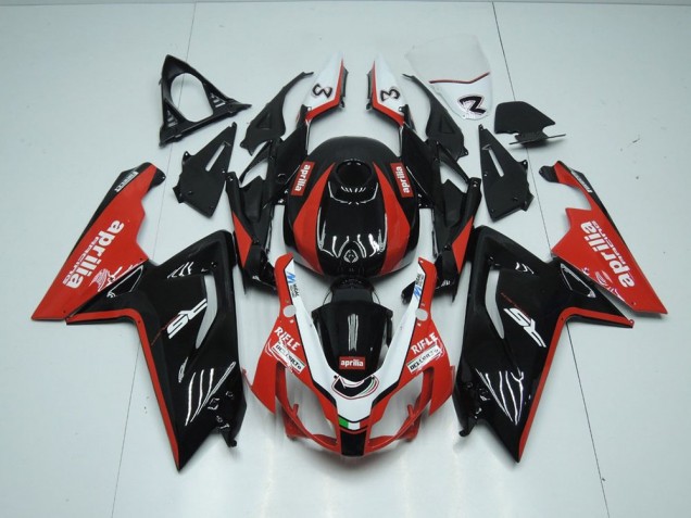 Best 2006-2011 Black and Red Aprilia RS125 Motorcycle Fairing