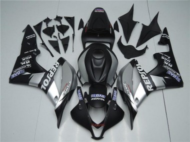 Best 2007-2008 Silver Repsol Black Honda CBR600RR Bike Fairings