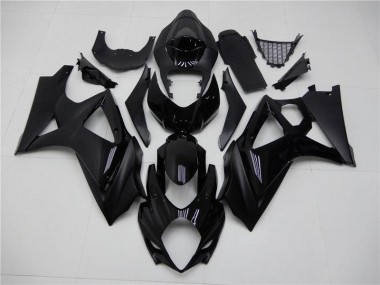 Best 2007-2008 Glossy Matte Black Suzuki GSXR 1000 K7 Replacement Fairings