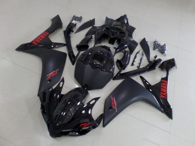 Best 2007-2008 Matte Black Red Yamaha YZF R1 Motorbike Fairing