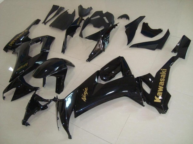 Best 2008-2010 Glossy Black with Gold Sticker Kawasaki ZX10R Motorcycle Fairings Best 2008-2010 Glossy Black with Gold Sticker Kawasaki ZX10R Motorcycle Fairings