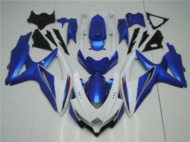 Best 2008-2010 White Blue Suzuki GSXR 600/750 Replacement Fairings