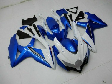 Best 2008-2010 Blue White Suzuki GSXR 600/750 Bike Fairing