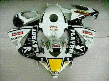 Best 2008-2011 White Black Playboy Honda CBR1000RR Motorbike Fairing