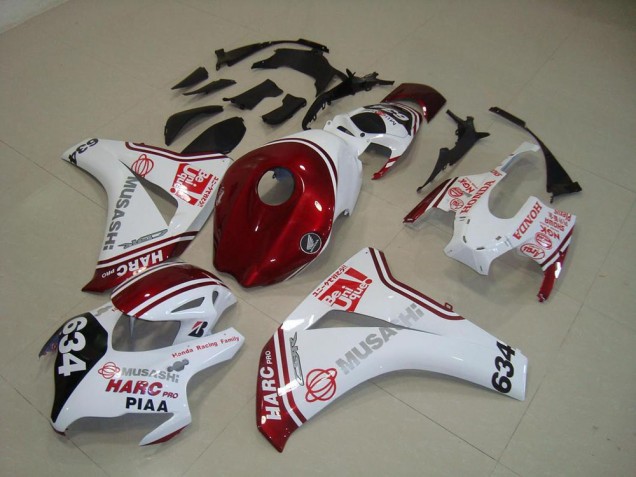 Best 2008-2011 White Red HARC Pro PIAA 634 Honda CBR1000RR Motorcylce Fairings Best 2008-2011 White Red HARC Pro PIAA 634 Honda CBR1000RR Motorcylce Fairings