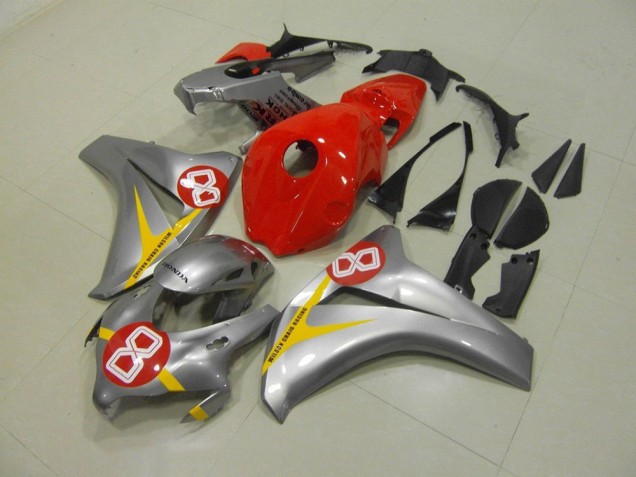 Best 2008-2011 Silver Red 8 Honda CBR1000RR Motorbike Fairings Best 2008-2011 Silver Red 8 Honda CBR1000RR Motorbike Fairings
