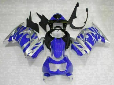 Best 2008-2012 Black Blue Kawasaki EX250 Replacement Fairings