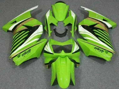 Best 2008-2012 Green White Black Ninja Kawasaki EX250 Replacement Motorcycle Fairings