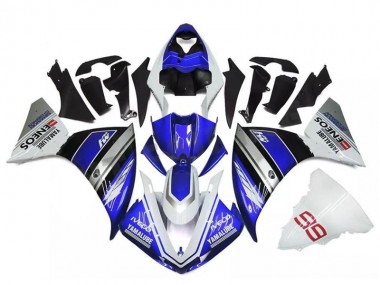 Best 2009-2011 White Blue Silver Yamaha YZF R1 Bike Fairings