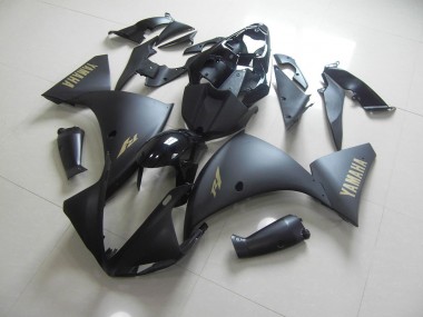 Best 2009-2011 Matte Black Gold Sticker Yamaha YZF R1 Motorcycle Fairings Kits