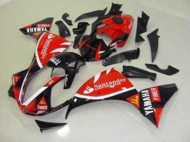 Best 2009-2011 Red Black Santander Yamaha YZF R1 Replacement Fairings