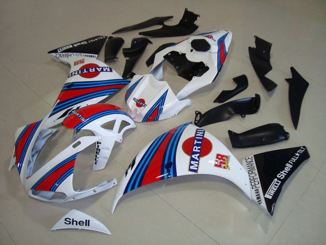 Best 2009-2011 White Black Martini Yamaha YZF R1 Motorbike Fairings