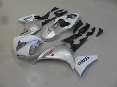 Best 2009-2011 White Silver Yamaha YZF R1 Motorcycle Fairing Kit