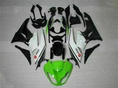 Best 2009-2012 Green Black White 25 Kawasaki ZX6R Bike Fairings