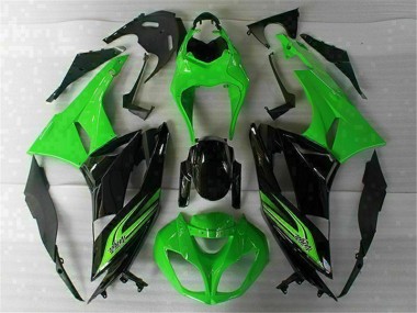 Best 2009-2012 Green Black Kawasaki ZX6R Motorbike Fairing