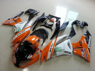 Best 2009-2012 Orange Monster Kawasaki ZX6R Motorcycle Replacement Fairings