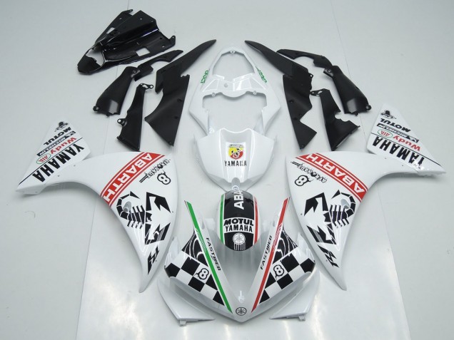 Best 2012-2014 White Black Abrath Yamaha YZF R1 Motorcycle Replacement Fairings Best 2012-2014 White Black Abrath Yamaha YZF R1 Motorcycle Replacement Fairings