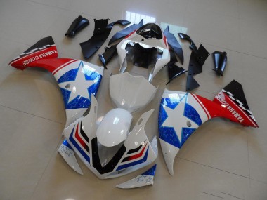 Best 2012-2014 White Black Ducati Star Yamaha YZF R1 Motorcyle Fairings
