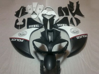 Best 2012-2014 Matte Black White Yamaha YZF R1 Motorcycle Fairing