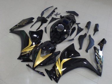 Best 2012-2016 Glossy Black Gold Sticker Honda CBR1000RR Bike Fairings