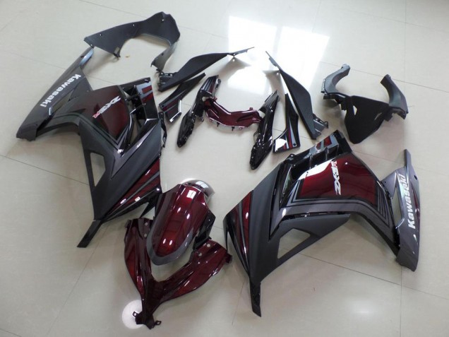 Best 2013-2016 Dark Red and Grey Kawasaki ZX300R Motorcycle Fairings Best 2013-2016 Dark Red and Grey Kawasaki ZX300R Motorcycle Fairings
