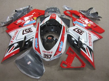 Best 2007-2014 Red White Xerox 357 Ducati 1098 Moto Fairings