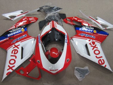 Best 2007-2014 White Red Xerox Ducati 1098 Motorcycle Replacement Fairings