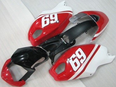 Best 2008-2012 Black Red White 69 Ducati Monster 696 Moto Fairings