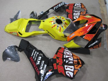 Best 2003-2004 Yellow Black Repsol 46 Honda CBR600RR Bike Fairings