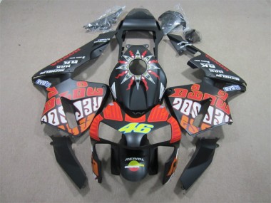 Best 2003-2004 Black Red Repsol 46 Honda CBR600RR Motorcycle Bodywork